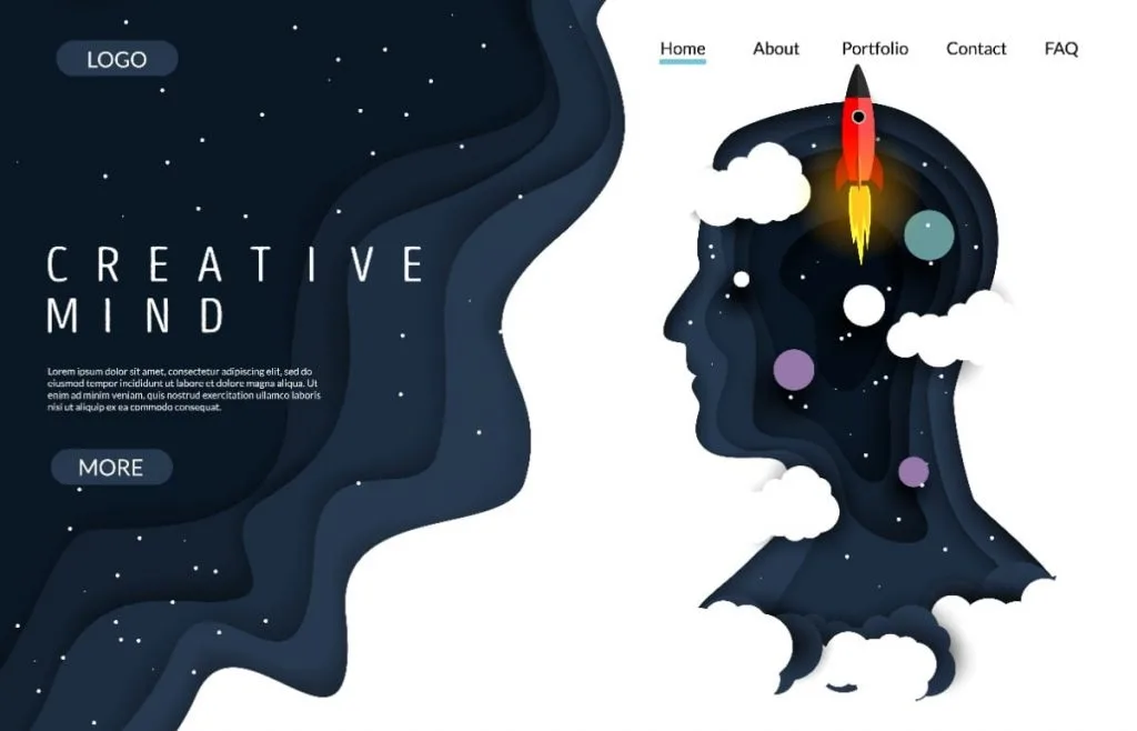 Vector graphics - Landing page